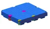 hot sale 2m*1m*0.4m strong design floating plastic/PE pontoo