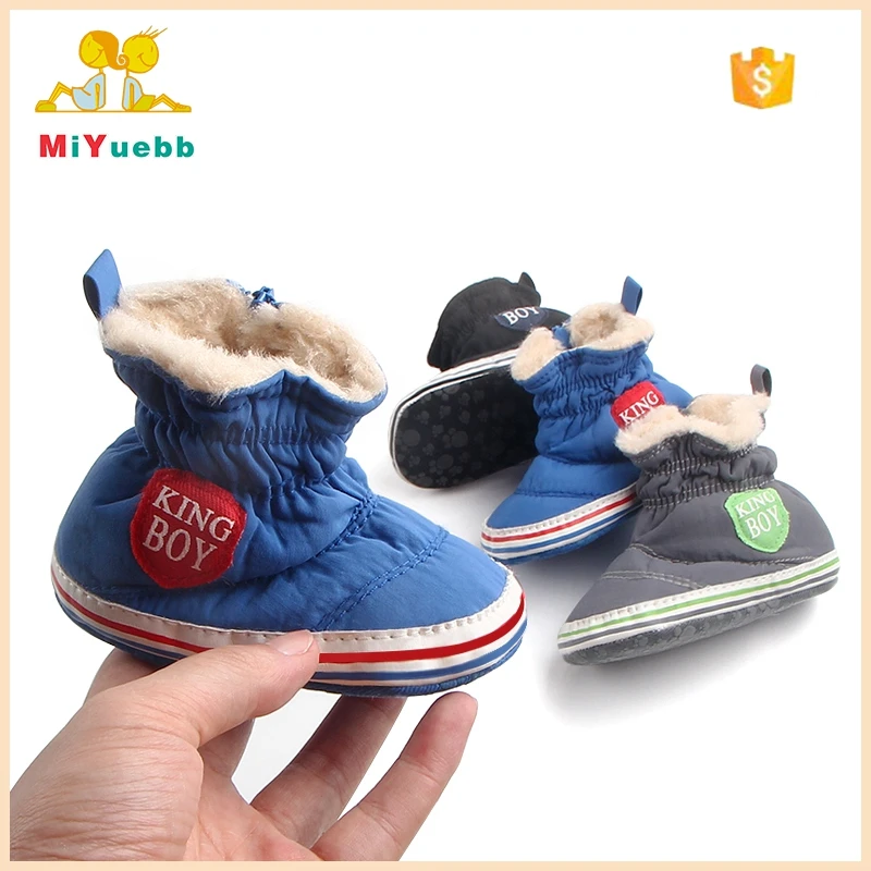 New Winter Warm Newborn Add Plush High-cut Baby Boy Shoes - Buy Baby
