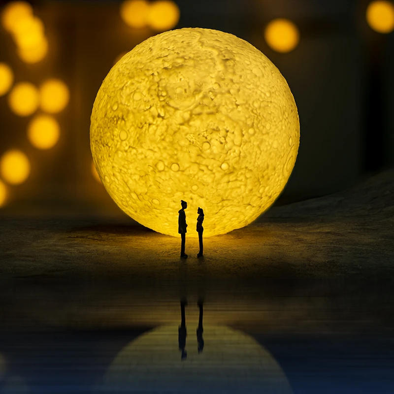 New Arrival Led Night Light Usb Chargeable Luna 3d Moon Lamp With 