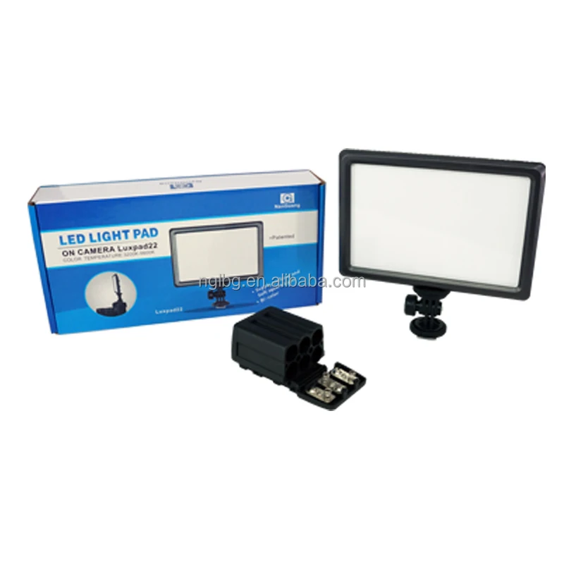 Nanguang,11W,CN-LUXPAD22 Bi-color portable and papery on camera Pad LED video LIGHT Ra 95