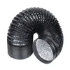 6" HVAC Ventilation Air Duct, Black PVC Aluminum Insulated Flexible Duct Hose