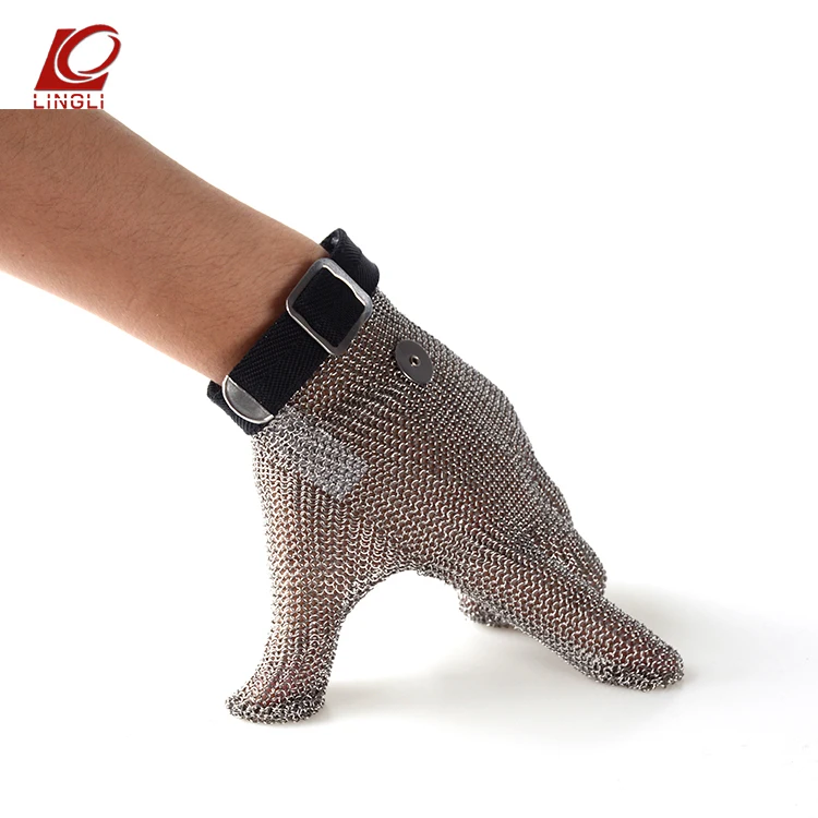 Stainless Steel Wire Mesh Cut Resistant Mechanic Gloves Protection Cut