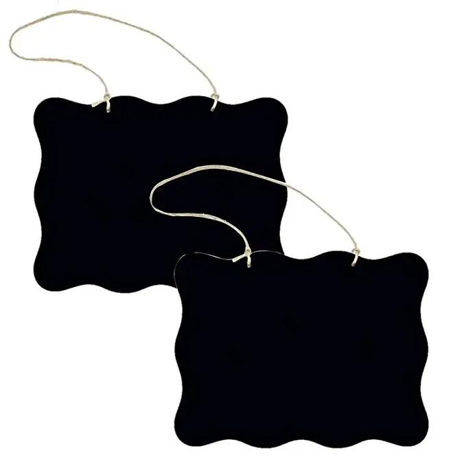 
Black Style Decorative Rectangle Erasable Mini Hanging Double Sides Wooden Chalkboard 