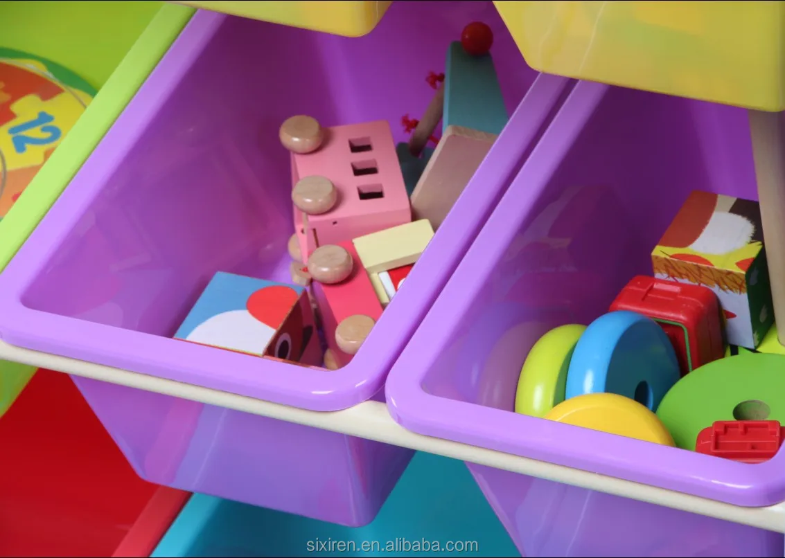 pink toy bins