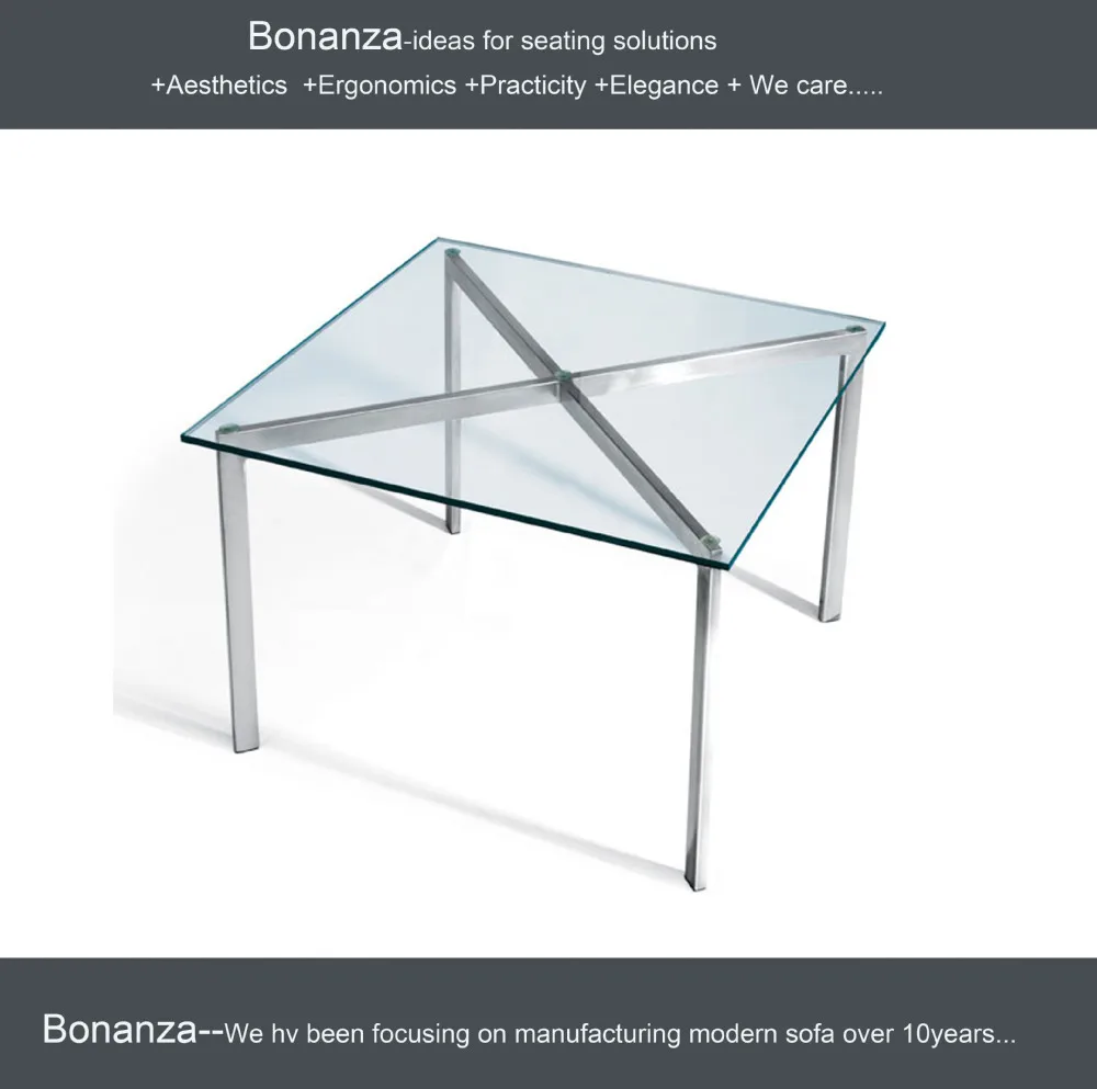 T-001S# modern Coffee table in glass and metal
