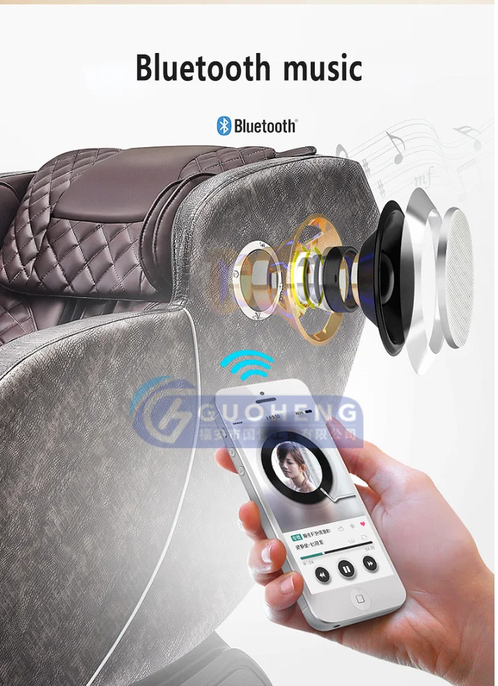 S L track airbag sofa 3D 4D zero gravity with back foot roller kneading health care bluetooth music relax body massage chair