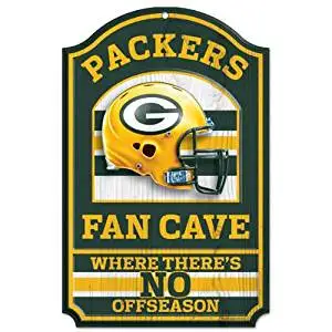 NFL Fan Cave Wood Sign, 11" x 17"