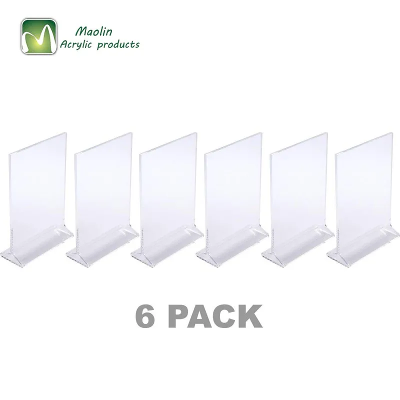 Triangle Table Top Clear 8.5x11inches Or Customized Pack Of 6 Plastic