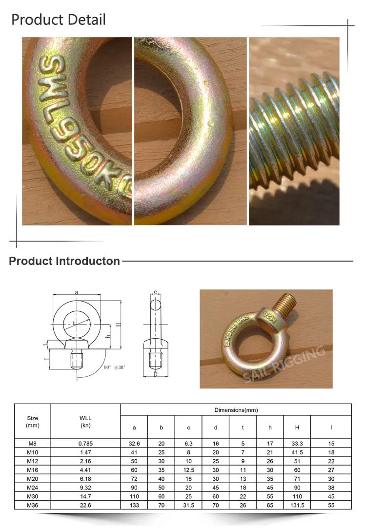 M16 Galvanized Full Threaded Jis1168 Eye Bolts Buy Jis1168 Eye Bolts