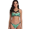 Coconut Tree Print Sling Tie Halter Sexy Iron Beads Bikini Sets Women Two Piece Bandeau Swimsuits Bathing Suits Wholesale
