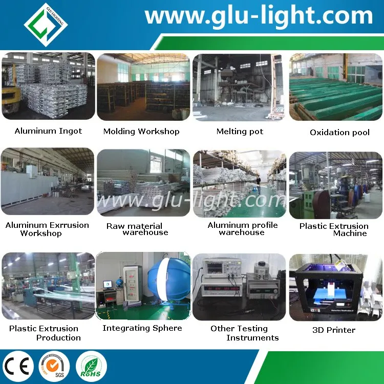 Surface Mounted LED Profile Aluminum for LED Strips Light with UL CE RoHS