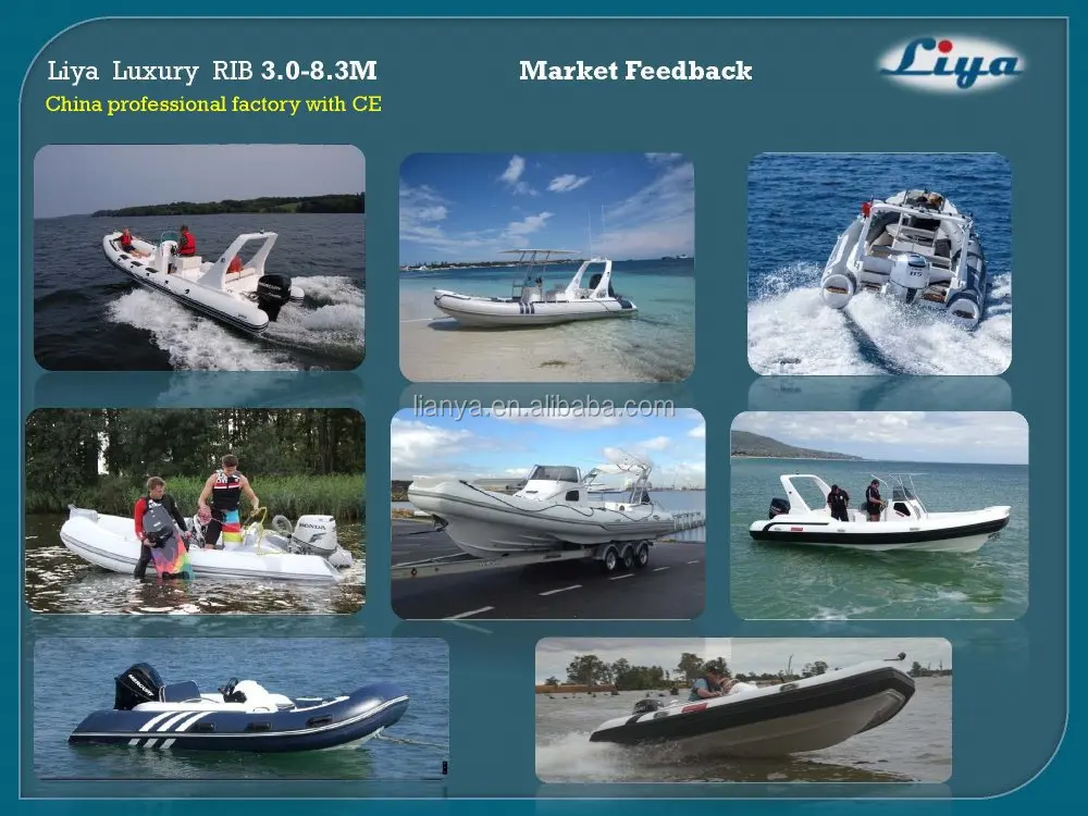 Liya 5.8m rib boat fast inflatable boat in yacht luxury sale