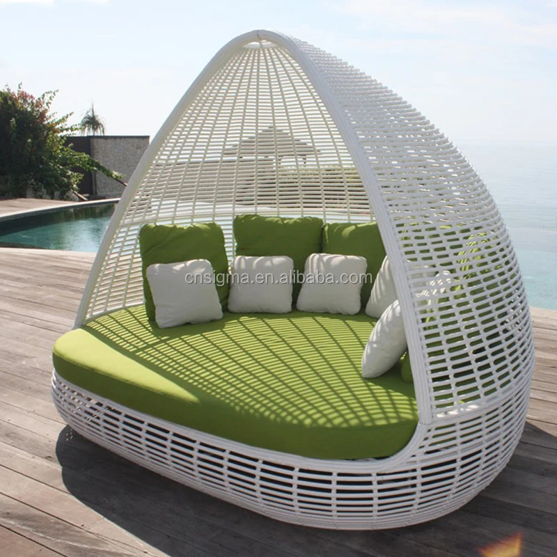 Outdoor Rattan Lying Bed Hotel B&b Garden Spa Club Leisure Furniture ...