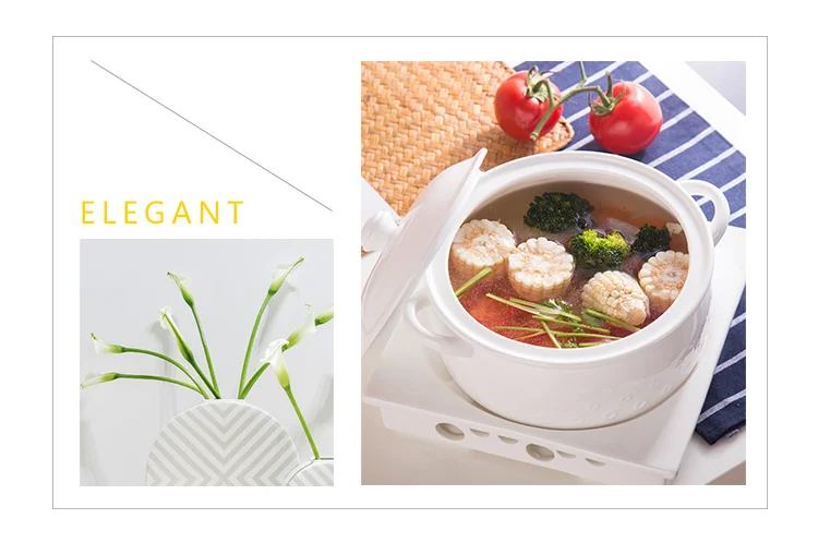 Guangzhou Wholesale Top Quality 10" Ceramic Soup Tureen Bowls With Lid And Candle Stand