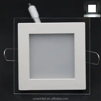 Factory Glass Slim Led Panel Lights 6w 12w 18w 24w Round Square