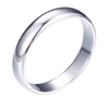 15518 xuping plain ring fine jewellery gold, smooth silver color ring, white gold band