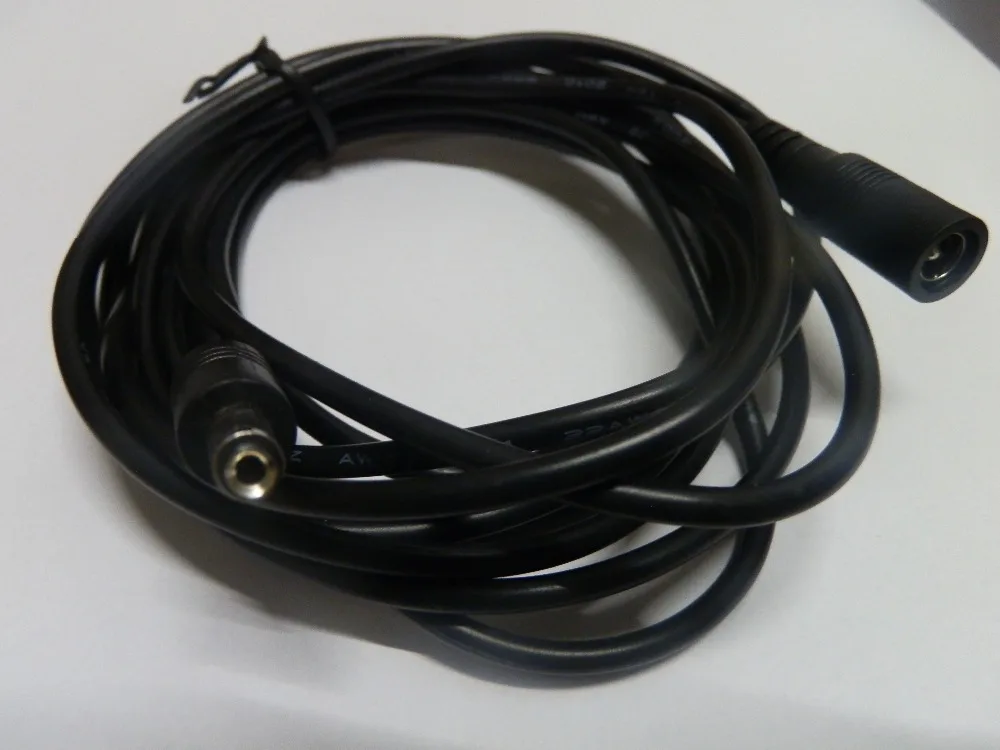 5.5x2.1mm 1M/2M/3M DC Power Connector Extension Extend Wire Cable Cord For LED Strip Light 5050 or 3528 or CCTV Car Charger