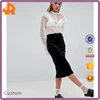 OEM plain black pencil skirt,elegant skirt suits for office ladies supplier in china
