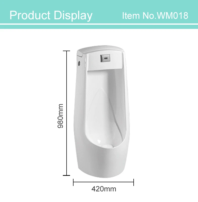 018 Men s bathroom standing ceramic urinal sensor for sale