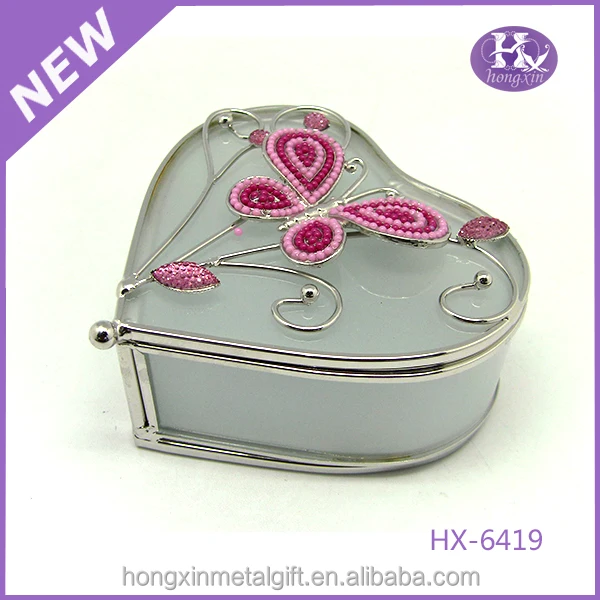 glass butterfly jewellery box