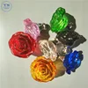 Crystal handle knob for drawer door beautiful flower shape knob European style home fitting 55mm
