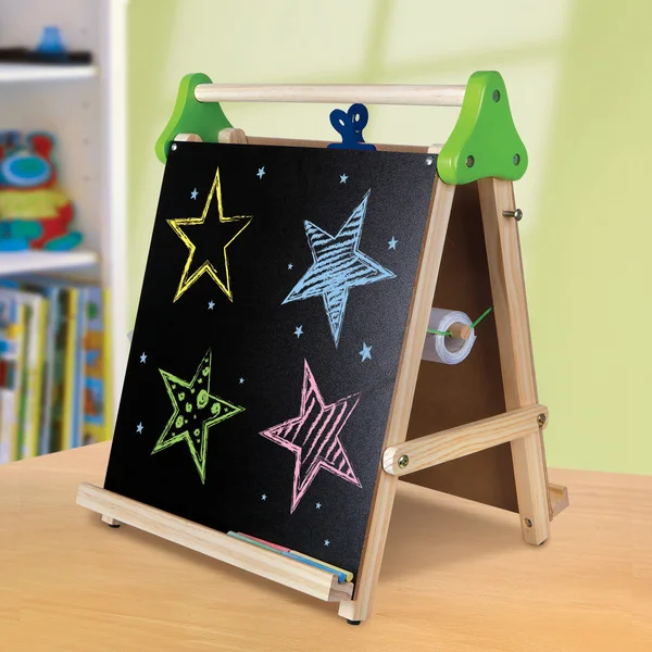 new design deluxe tabletop two sided wooden kids