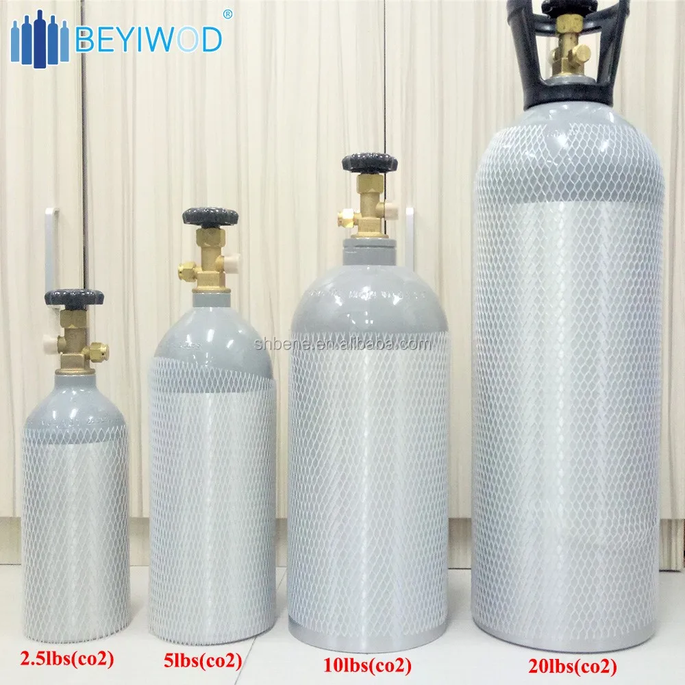 0.5l 1l 2l 3l Small Aluminum Co2 Gas Cylinder For Beer Aquarium For