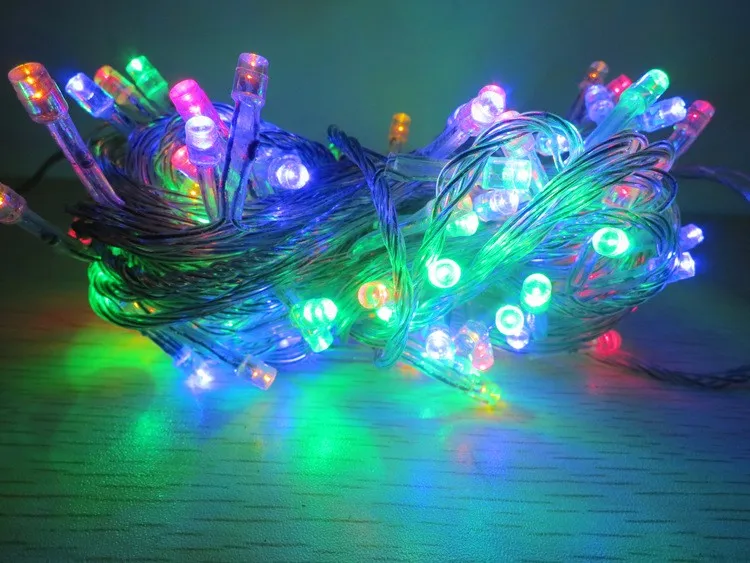 50leds 6.9m Flashing Rgb Color Led Christmas Light String;with Battery