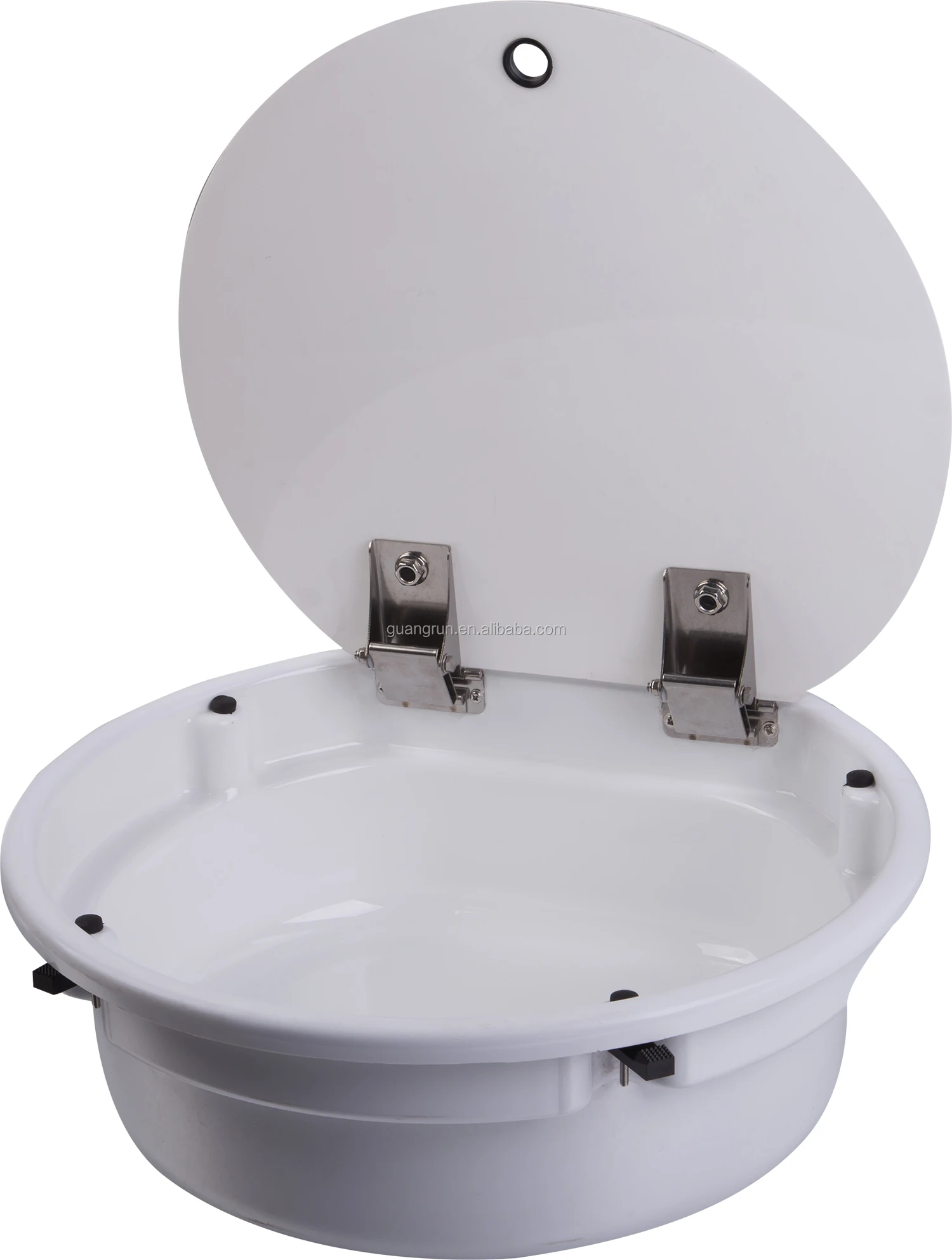 New Product Rv Abs Plastic Round Sink Coating In Acrylic With Lid Gr