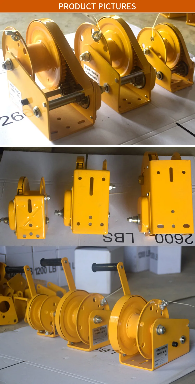 Rope Hand Winch Lowes With Friction Brake 300kg Aluminum Lift Hand