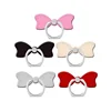 Custom Diy Rabbit bowknot Hand Metal Finger Ring Mobile Stand Holder For Cellphone
