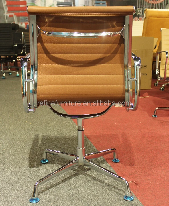 Modern Brown Leather Swivel Office Chairs No Wheels Rfs072h Buy