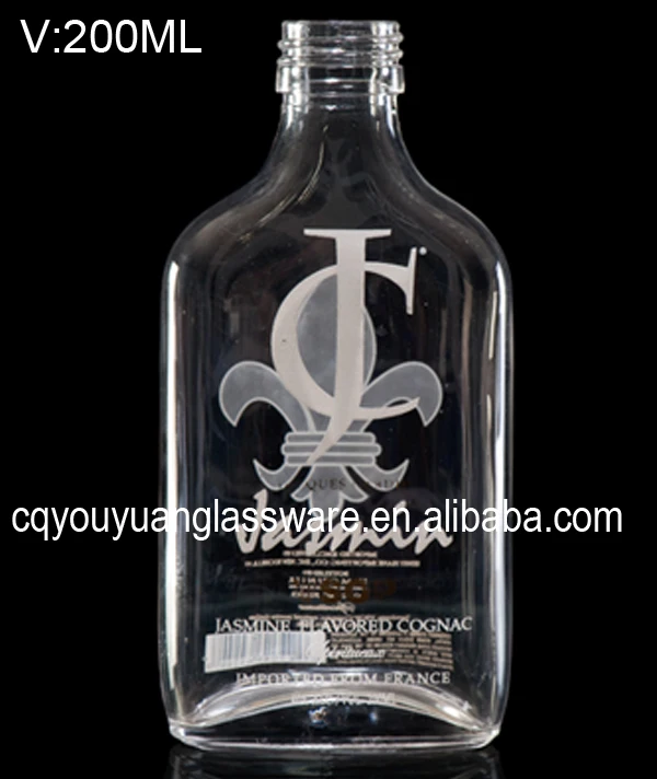 Screw Top 200ml Flat Glass Bottles Whisky 200 Ml Wine Bottles Buy 200