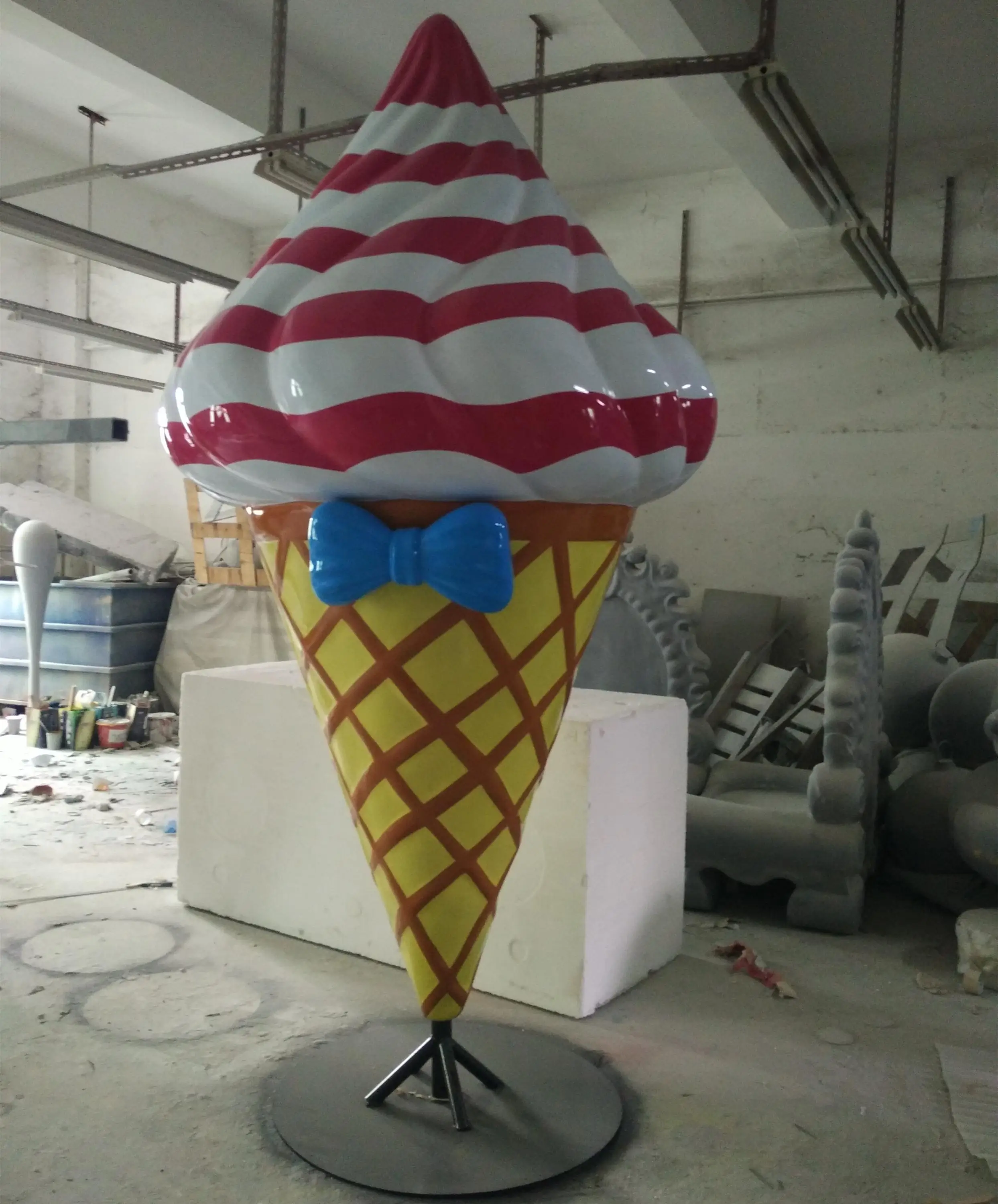 Creative Front Door Decoration Fiberglass Ice Cream Shopping Mall