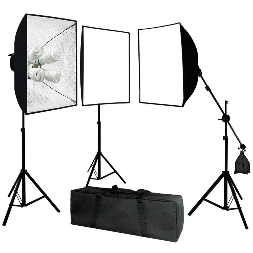Photo Studio Equipment Softbox Continuous Light Kit With Overhead Head