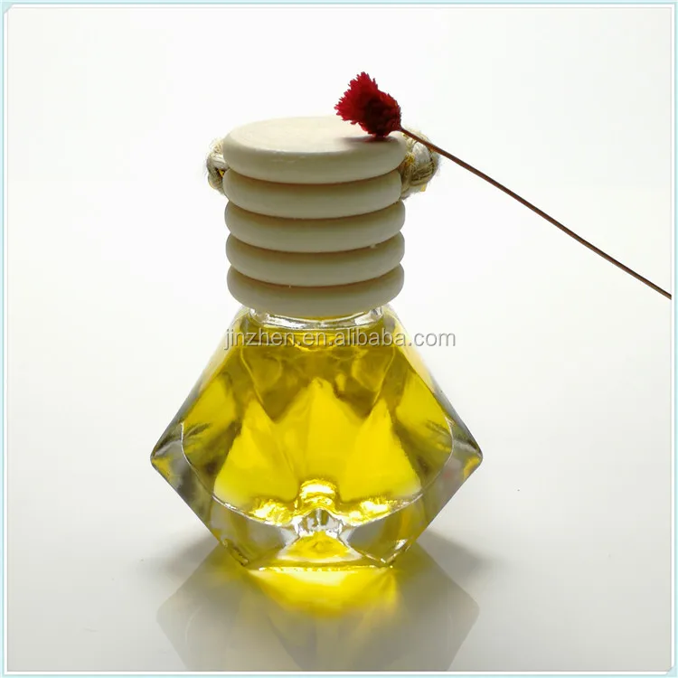 Perfume Glass Bottle Car Perfume With Wooden Cap Hanging Car Perfume