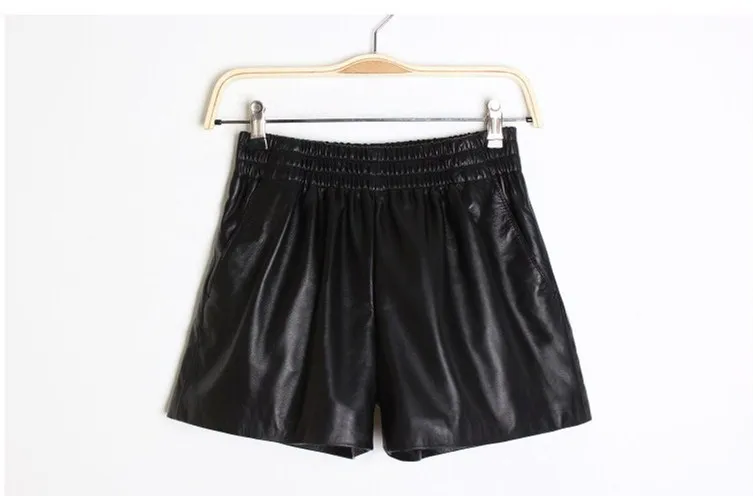 loose leather shorts