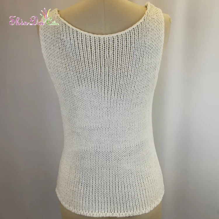 Super grade comfortable soft 100% acrylic ladies fancy tank sweater vest