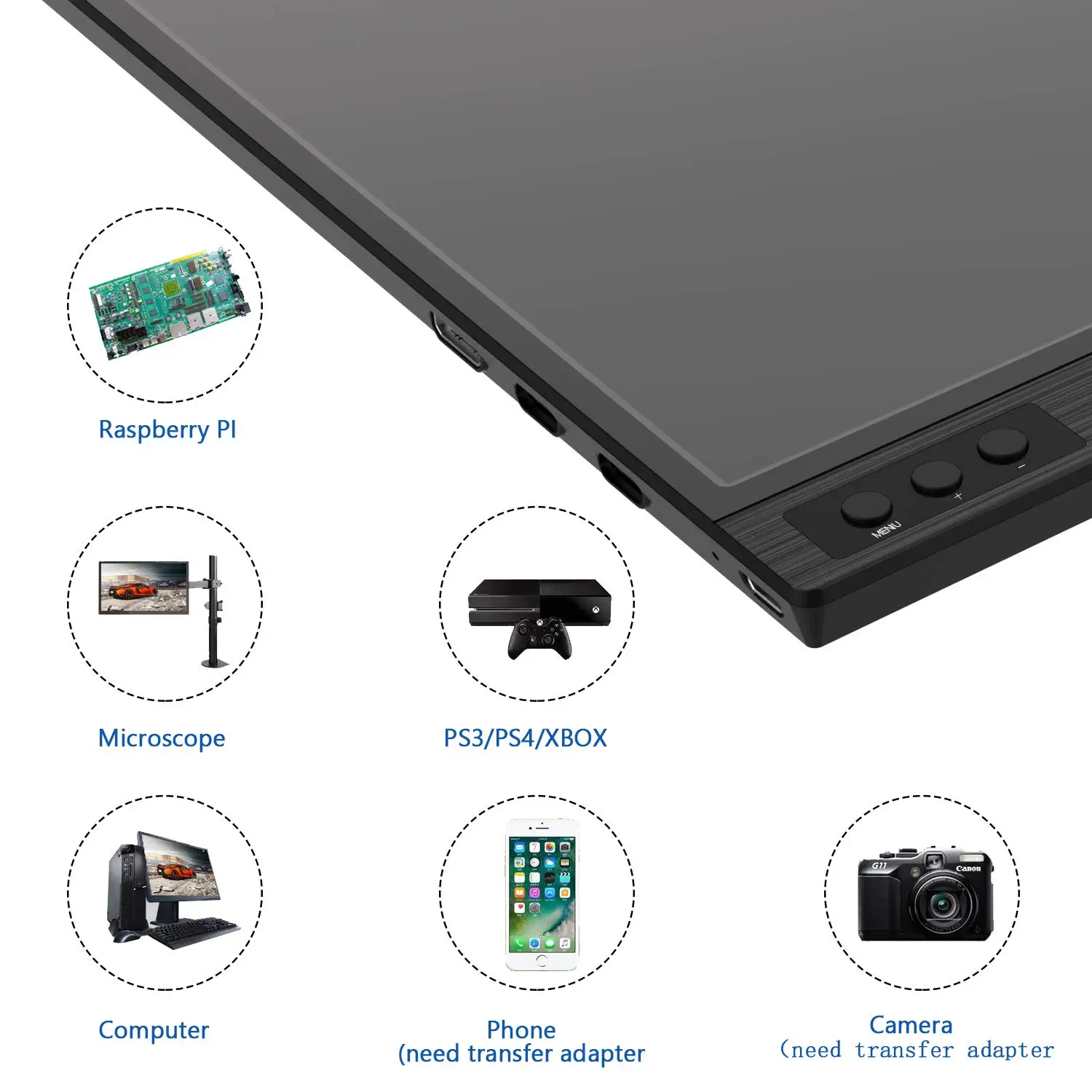 15.6 inch Portable Monitor with HD Type-C USB for Laptop PC Full HD 1920*1080P Gaming Monitor