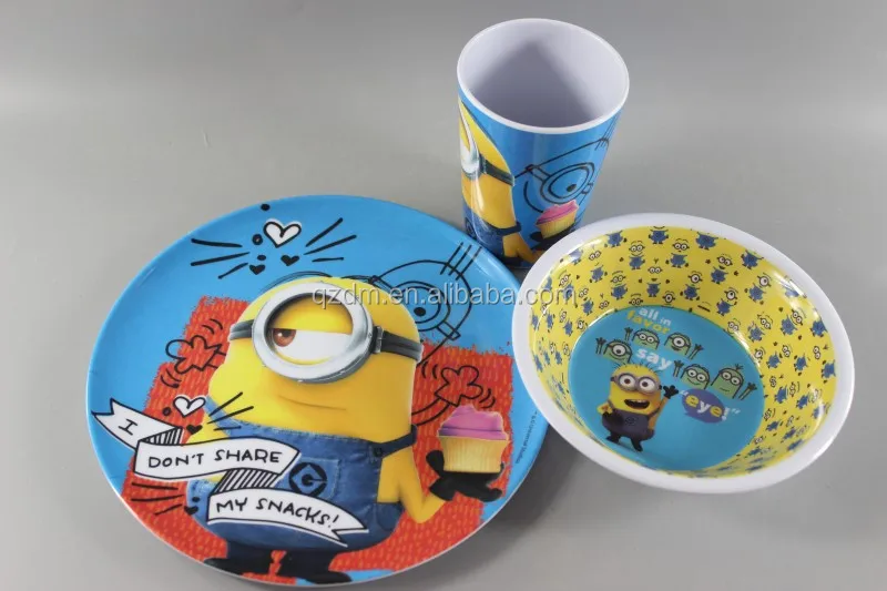 3pcs Melamine Kids dinner set Tableware set
