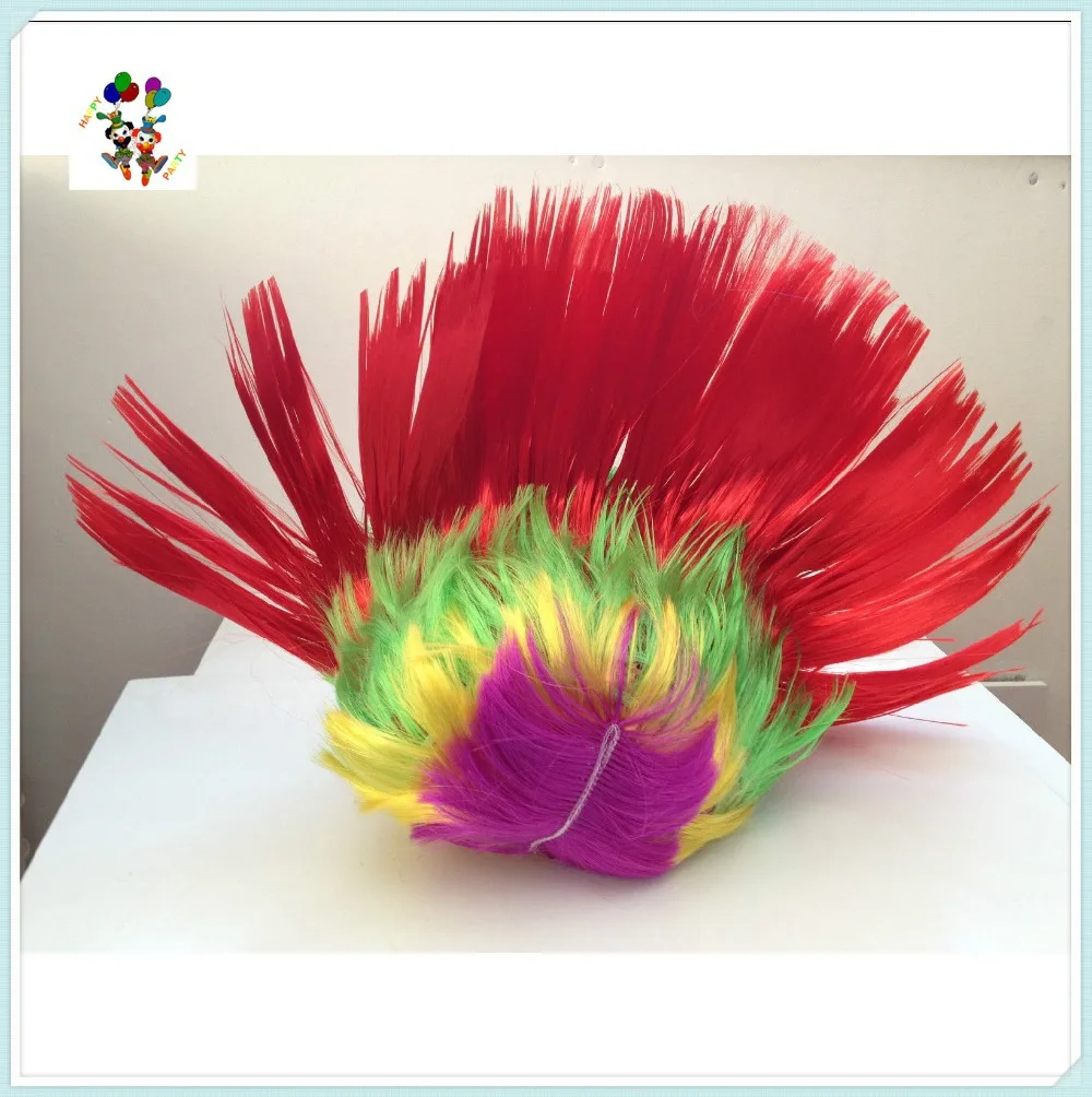 Cheap Synthetic Mullet Custom Multi Colors Team Sports Fan Peruke Wigs