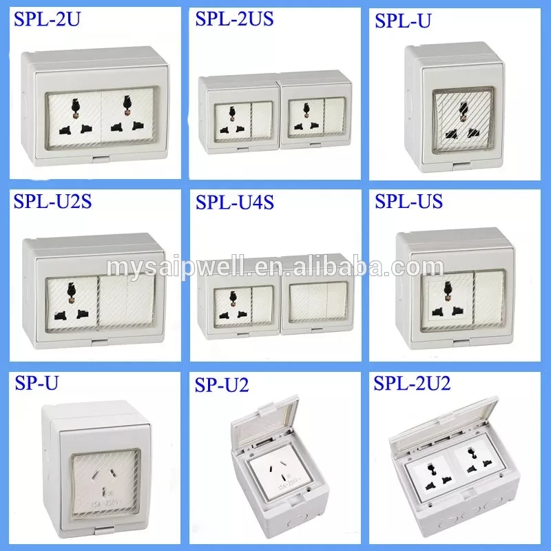 Bathroom Waterproof Socket Switch 250v Male Plug Socket Buy Male Plug