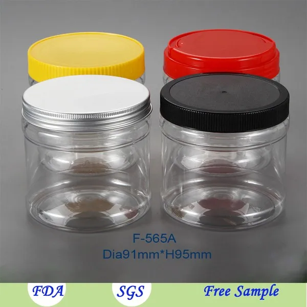 Multipurpose Pet Bottle,Peanut Butter Plastic Jars With Aluminum Lid