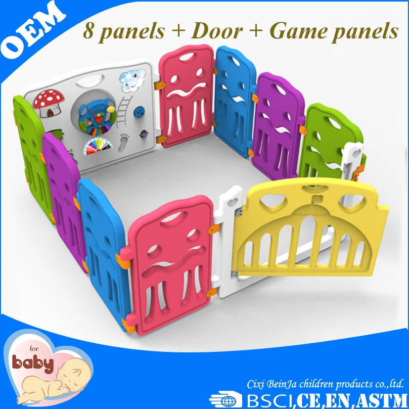 
Baby colorful folding plastic playpen baby playpen toy bar safety fence 