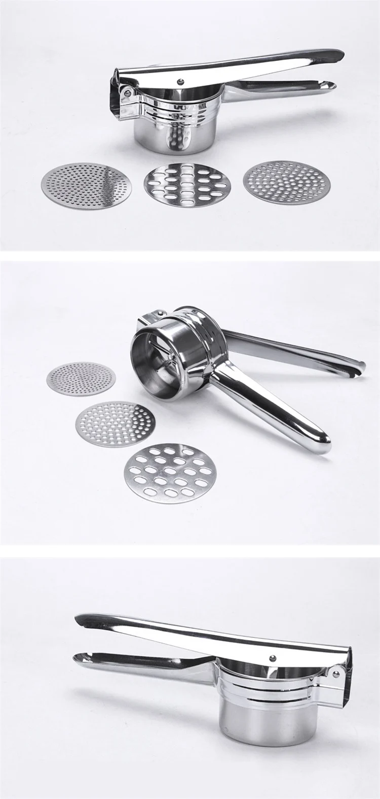Mini Stainless Steel Potato Masher With 2 Replacement Parts Buy