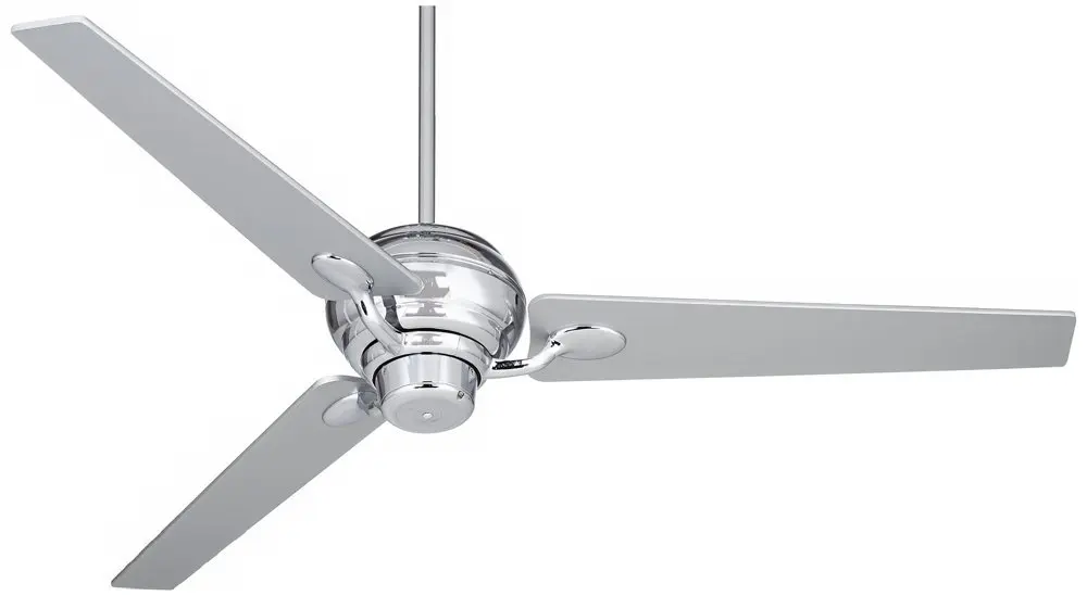 60" Spyder Silver Taper Blades and Chrome Ceiling Fan