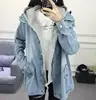 ZH1063H Women Autumn Fall Plus Size Casacos Feminino Long Sleeve 2 Pcs Denim Jacket