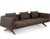 Modern wooden design Hepburn Fixed 3-Seater Sofa