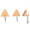 Solid wood hook hook notes coin storage wall hanging wall stickers free punching creative magnet refrigerator stickers