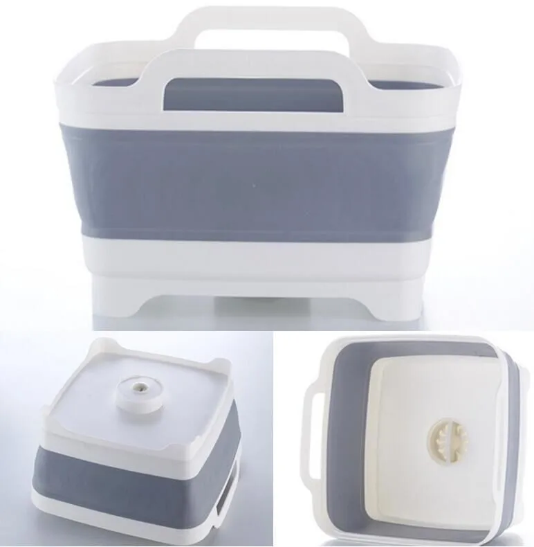Allife Picnic Plastic Collapsible Dish Tub Basin Handles,Dishpan For